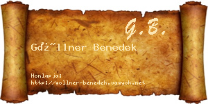 Göllner Benedek névjegykártya