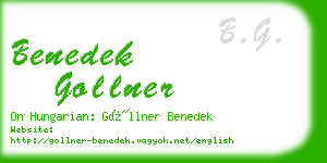 benedek gollner business card